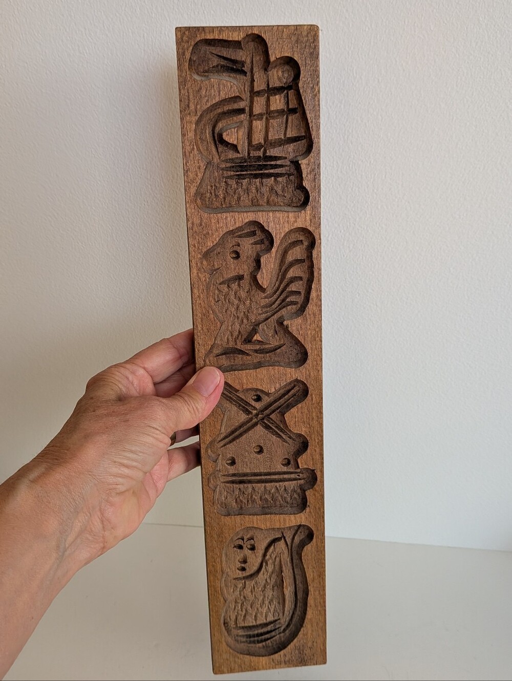 Carved Wood Dutch Cookie Mold Springerle Speculaas Animal Windmill Gallery Wall